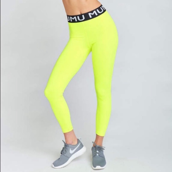 Show Me Your MuMu Pants - MUMU MOVES Neon Athletic Leggings